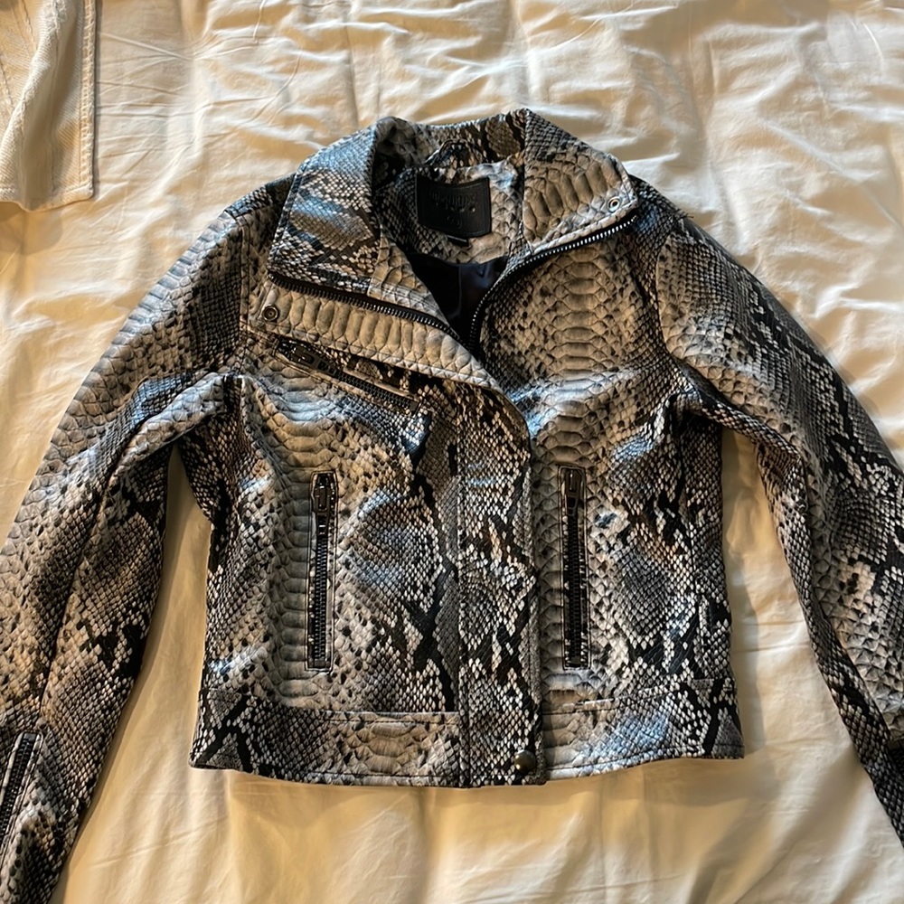 BLANKNYC snakeskin faux leather jacket